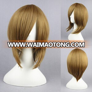 High Quality 35cm Short Straight Kuroko no Basket Aida Riko Brown Cosplay Hair Wigs Synthetic Anime Wig Party Wig