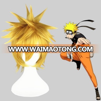 High Quality 35cm Short Straight Bleach Cosplay Hair Wigs Kurosaki ichigo Light Blonde wigs Synthetic Anime Cosplay Wig