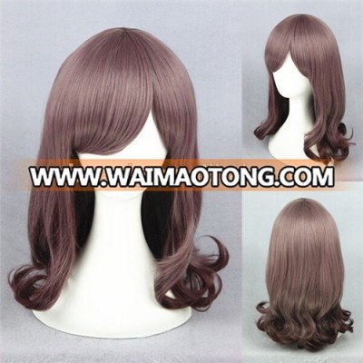 High Quality 40cm Short Curly Color Mixed Synthetic Anime Lolita Wig Cosplay Lolita Hair Wig Party Wig