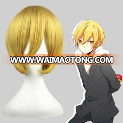 High Quality 35cm Short Straight Black Butler Cosplay Hair Wigs Belphegor Blonde wigs Synthetic Anime Cosplay Wig Party Wig