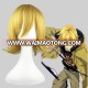 High Quality 35cm Short Straight Golden Synthetic Anime Wig Cosplay Costume Hair Wig Party Wig