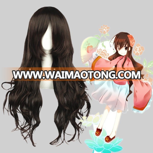 High Quality 65cm Medium Long Curly NO.6 ORIGINAL SOUNDTRACK wig Inukashi Dark Brown wig Synthetic Anime Wig Cosplay Hair Wigs